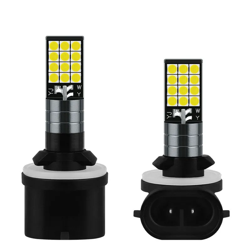 2PCS LED Fog Lights Bulb H1 H3 H4 H7 H8 H11 880 881 9005 HB3 9006 HB4 12V 12W 2400Lm 3030/24pills Car Headlight Fog Lamp Light