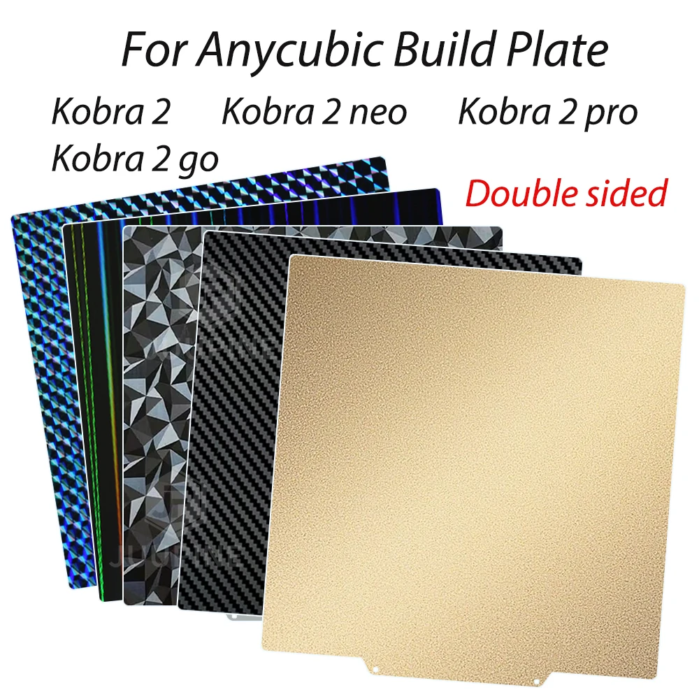 For Anycubic Kobra 2 Pro Upgrade Kit Build Plate 230x230 Heat Bed Pei Peo Pet H1h Steel Plate for Kobra 2 Neo Kobra 2 Go Plate