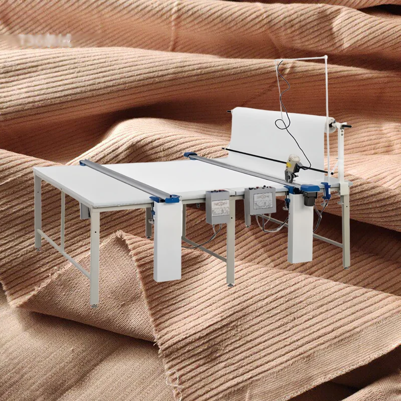 Electric Round Knife Edge Cutter Automated Table Cloth Automatic Fabric End Cutting Machine With 2500mm Long Guide Rail