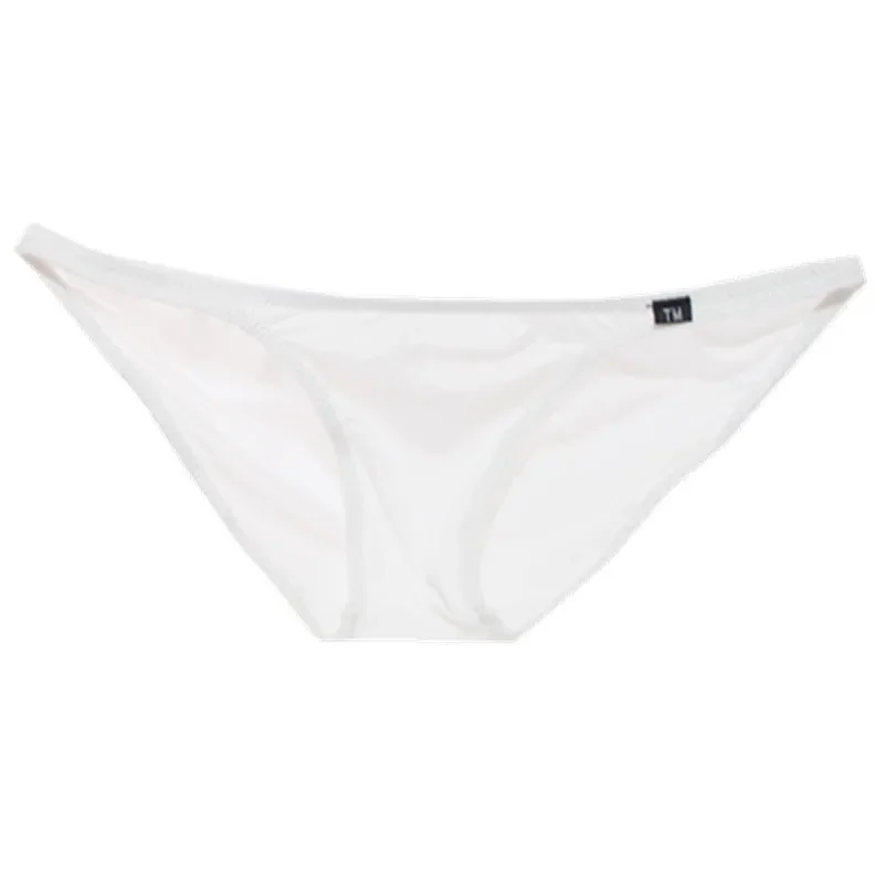 Mens Low Rise Solid Triangle Underpants Hip Lift Thin High Elastic Breathable Trendy Briefs
