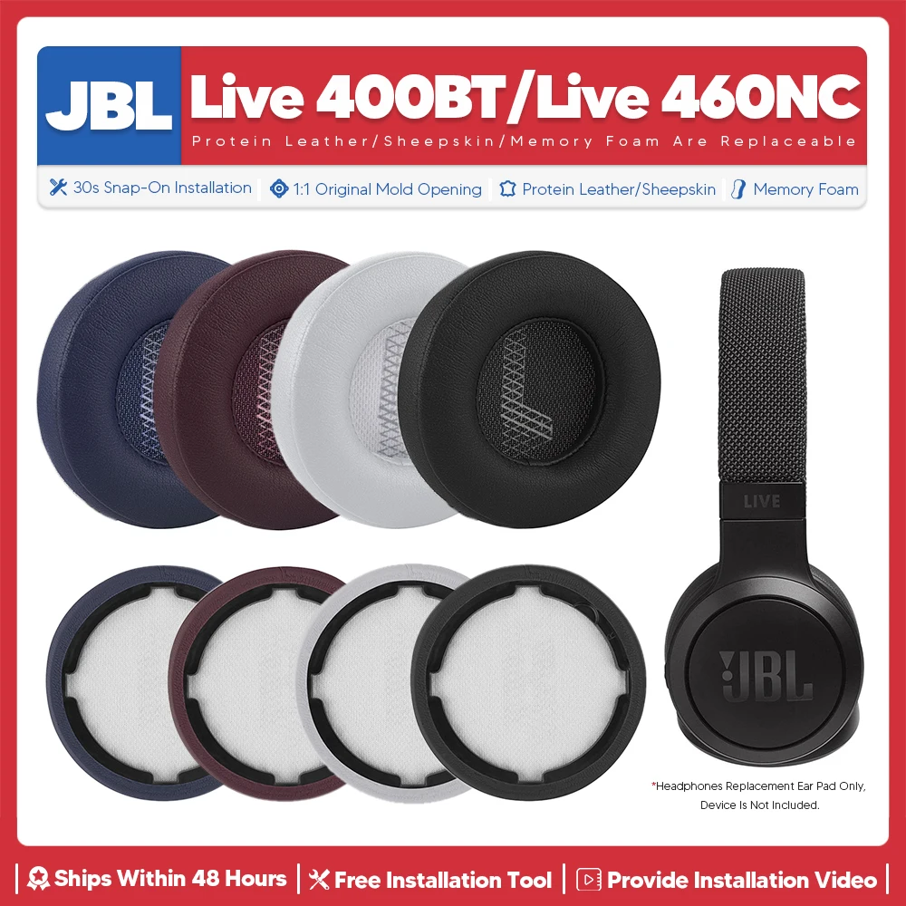 Ersatz-Ohr polster für jbl live 400bt 460nc Wireless-Kopfhörer zubehör Ohrkissen-Ersatzteile Headset-Ohr polster Ohrmuschel