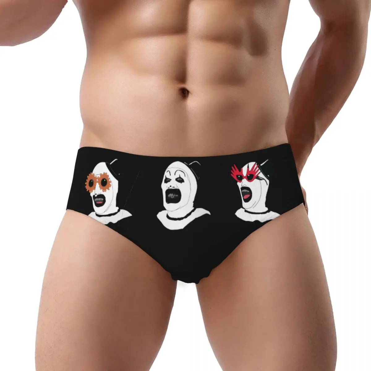 Custom Men's The Terrifiers Art The Clown Men Panties Comfort Briefs Underwear