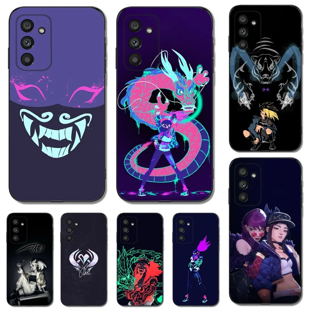 Лиги легенды KDA аксессуары для SamsungS23,S22,S21,S20 Ultra Pro S10,S30Plus,20 Ультра черный чехол