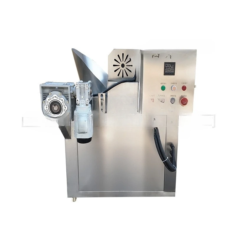 Automatic fryer, electric heating peanut broad bean small twist round frying equipment