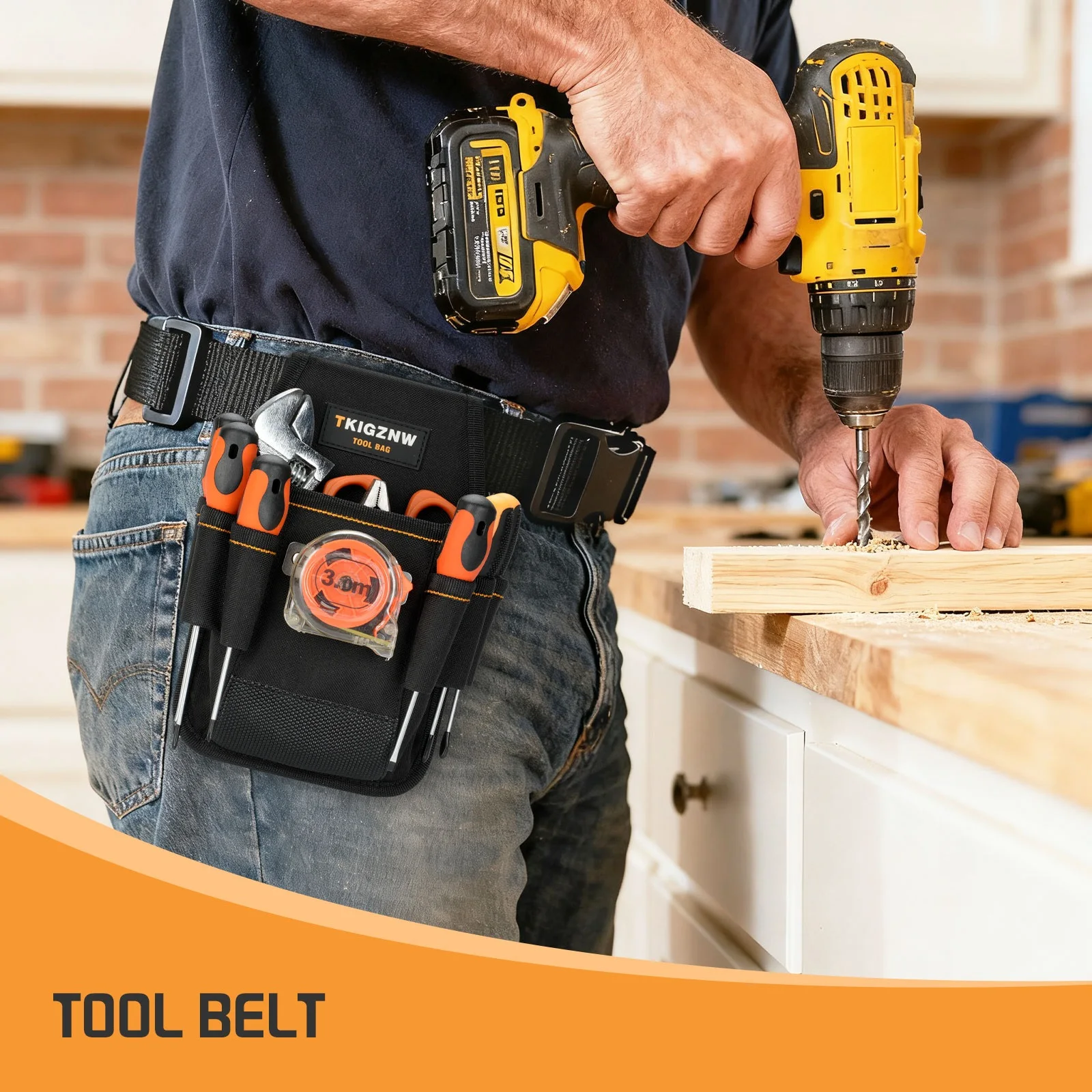 

Мужские ремни для инструментов с 7 карманами, съемный и регулируемый ремень для инструментов