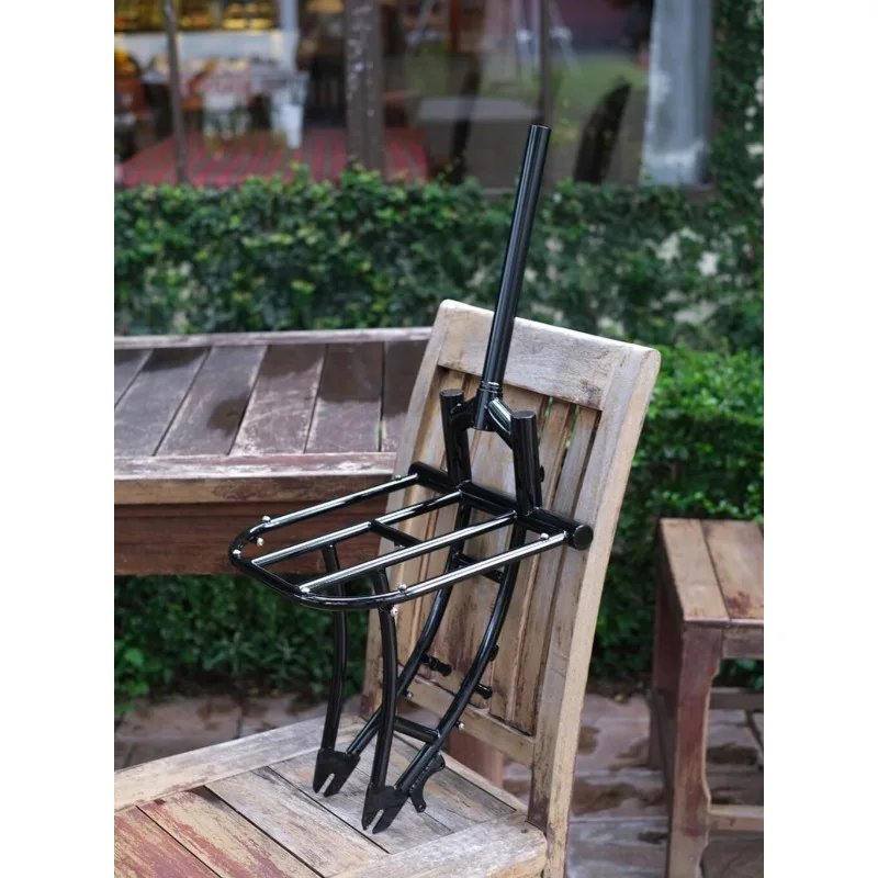 Chromium Molybdenum Steel Open Shelf Front Fork Upgraded Pipe Material Thickened 28.6 Ports Suitable for 700C Frame