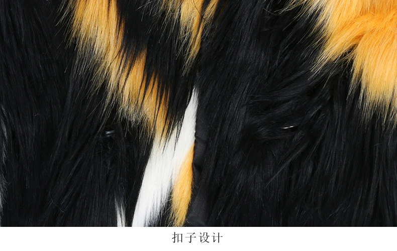 Nerazzurri Winter Extra Long Thick Warm Colorful Soft Hairy Fluffy Faux Fox Fur Coat Women Sashes Luxury European Fashion 2023