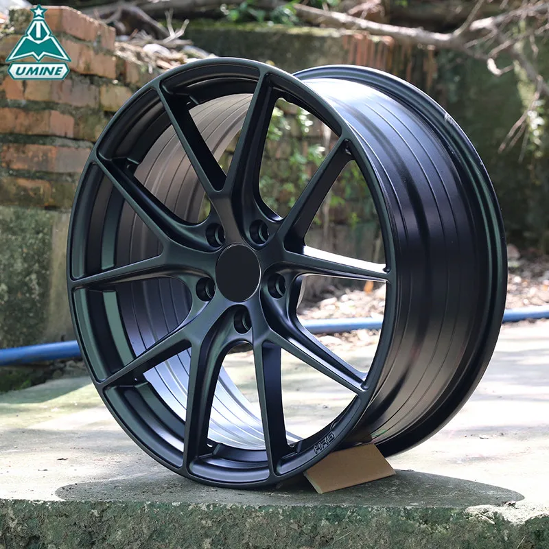 

5 Holes 17 Inch 5*112 Aluminum Alloy Cast Aftermarket Mag Wheel Rim Matt Black Coating Replica Car Wheels Rims Ready to Ship
