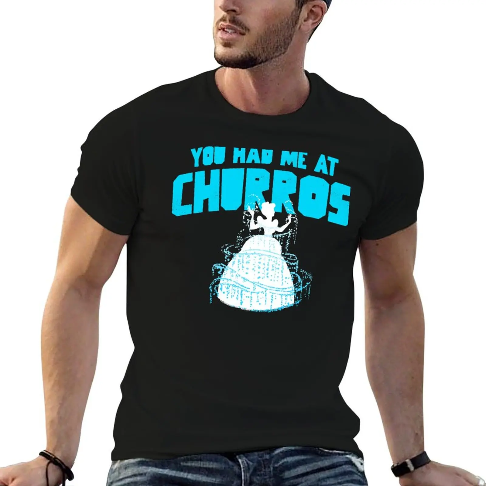 You had me at Churros T-Shirt oversized graphic tee plain mens fashion