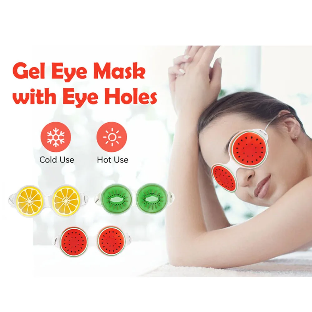 43g Ice Pack Eye Mask With Eye Holes Heat Therapy Gel Cooling Soothing Tired Eye Care Tool For Women