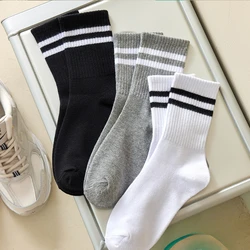 Seasons Stocks Sports Stockings Four Yoga Unisex Cotton Black and White Long Tube Accessory Yoga Sports Leisure Socks