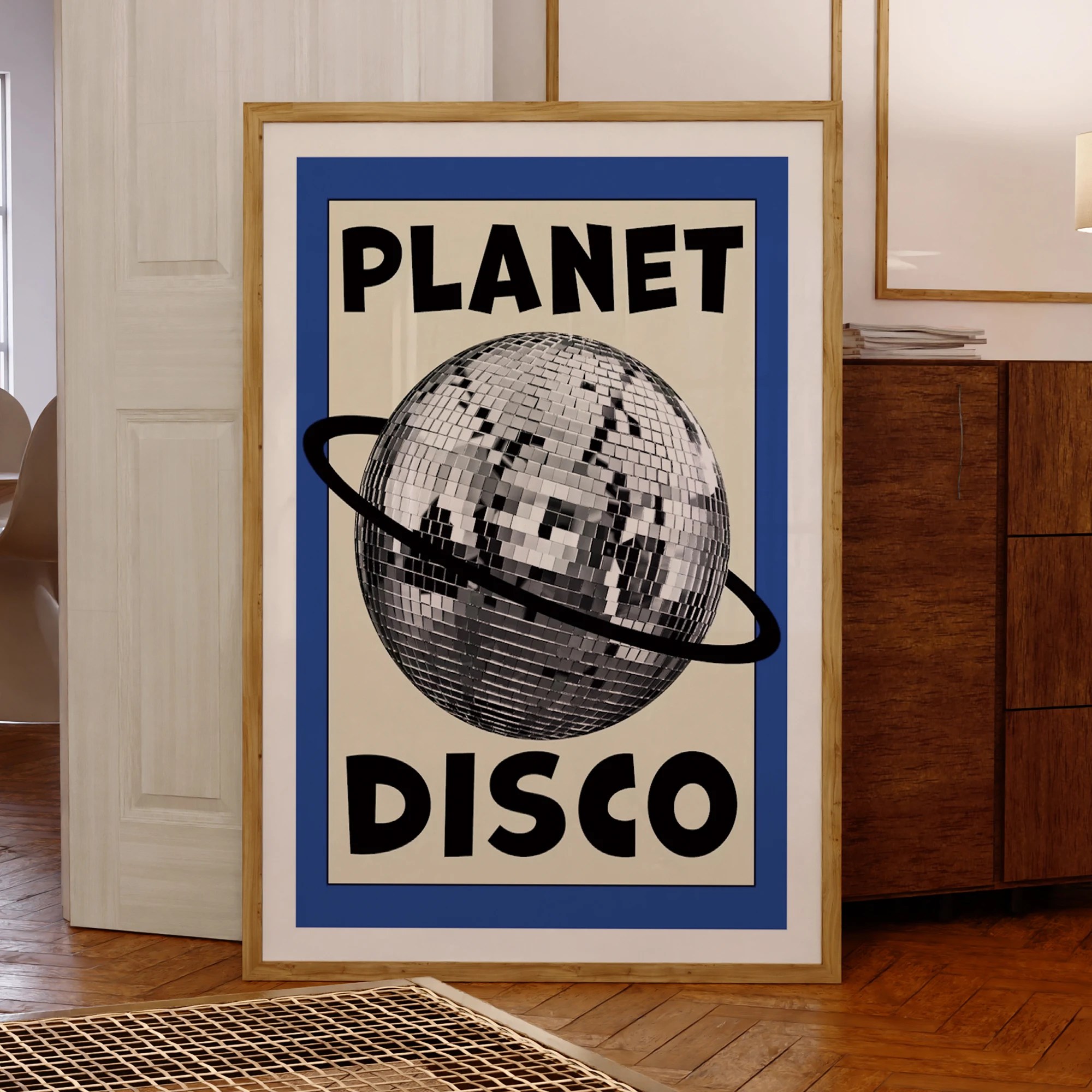 Vintage Planet Disco Wand Kunstdrucke Leinwand Malerei Poster Bild für Wohnzimmer Schlafzimmer Home Decor