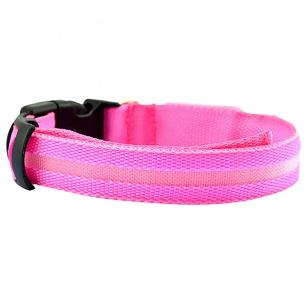 Quick Release Puppy Dog Cat Collar Night Safety Flashing Luminous LED Light Adjustable Pet Collar Breakaway