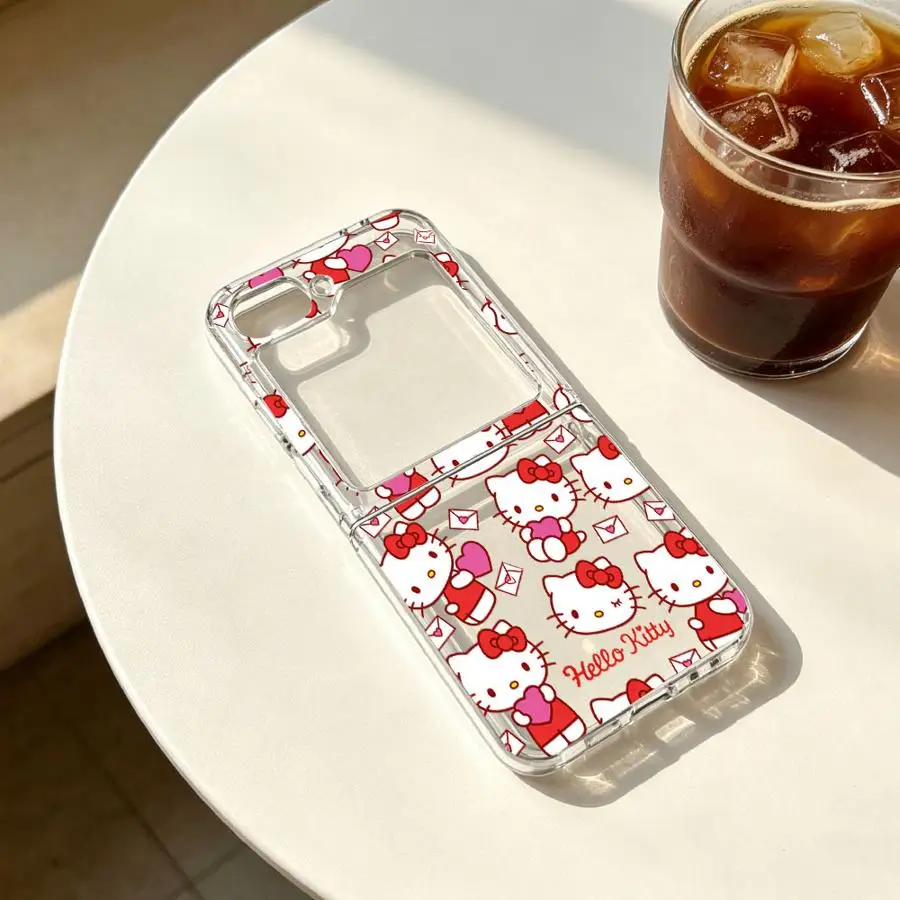 

Sanrio Hello Kitty Phone Cover Case for Samsung Galaxy Z Flip 7 6 5 4 3 Z Fold 7 6 5 4 3