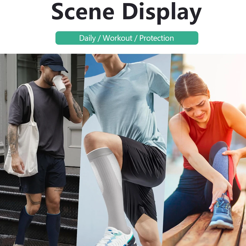 زوج واحد من جوارب ضغط 20-30 ملم زئبق للنساء والرجال - أفضل دعم للطبية والجري والتمريض والرياضية #6