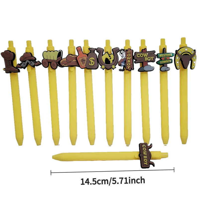 2025 جديد الأصفر الدنيم سلسلة التصحيح القلم PVC لينة المطاط على شكل قلم حبر جاف طالب هدية القلم مناسبة للاستخدام المكتبي #5