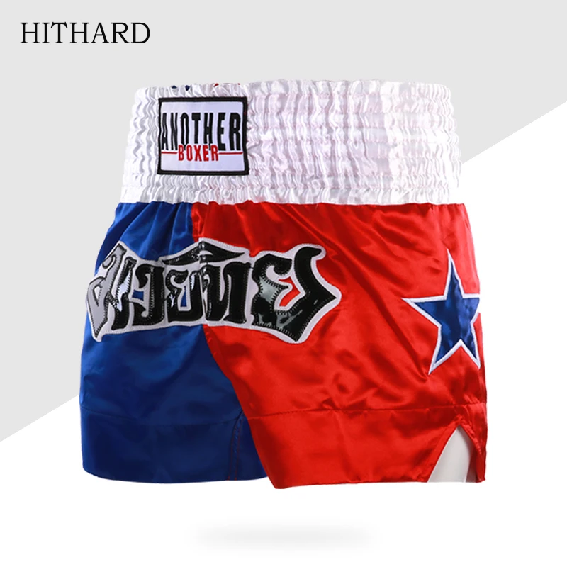 

Shorts Muay Thai Star Embroidery Kick Boxing Shorts Women Men Kids Martial Arts MMA Clothes Cage Fight Kickboxing Training Pants