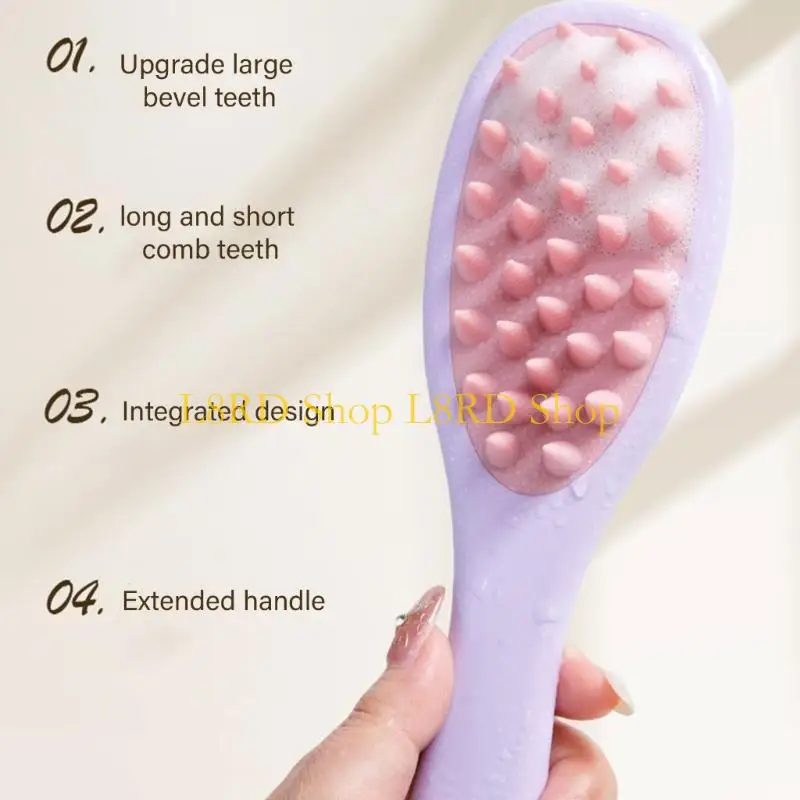 L8RD Multi Use Hairdressing Tool Long Handle Comb for Women Girls Hair Management