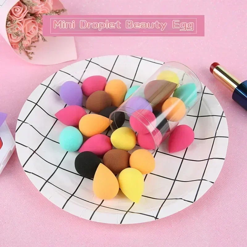 7/8Pcs Mini Makeup Sponge Face Beauty Cosmetic Powder Puff for Foundation Cream Concealer Make Up Blender Tool with Storage Box