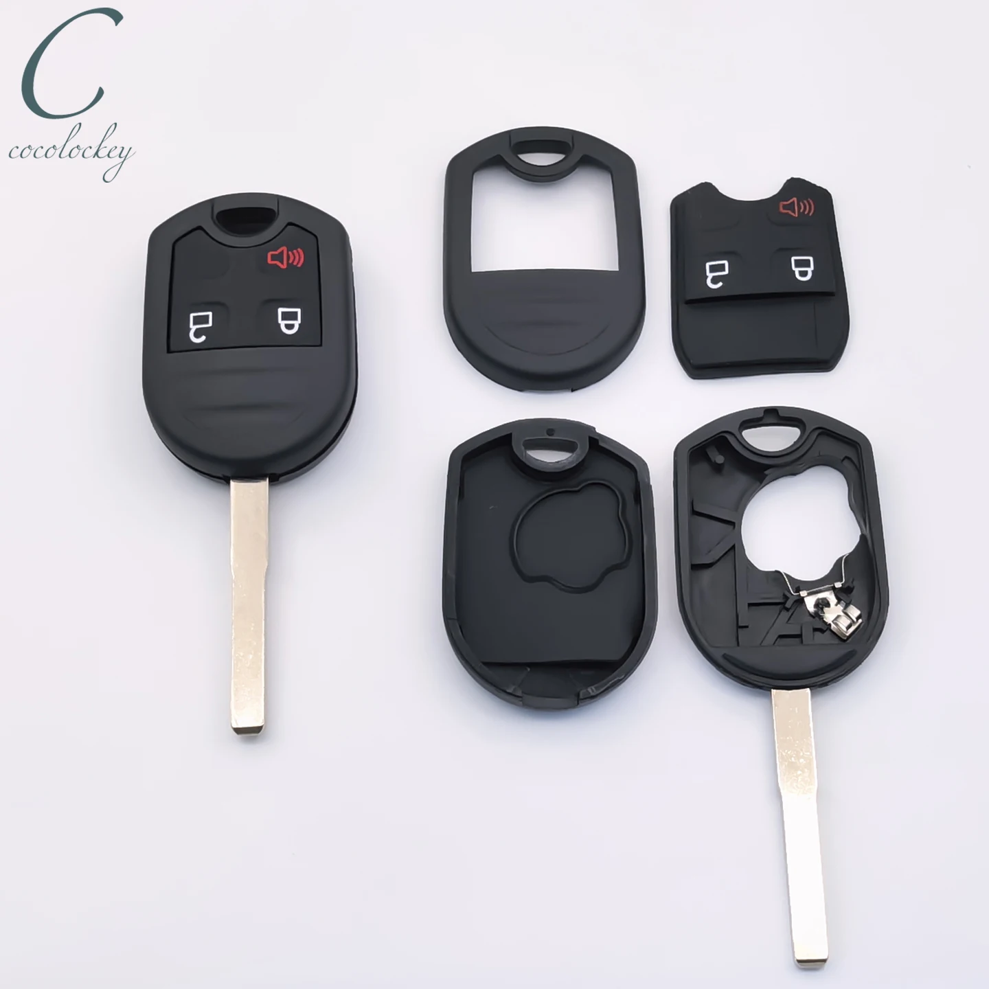 

Cocolockey 3Button дистанционный брелок для Ford Fiesta Escape Transit Connect Keyless Entry Hu101, корпус ключей с головкой, 2 шт.