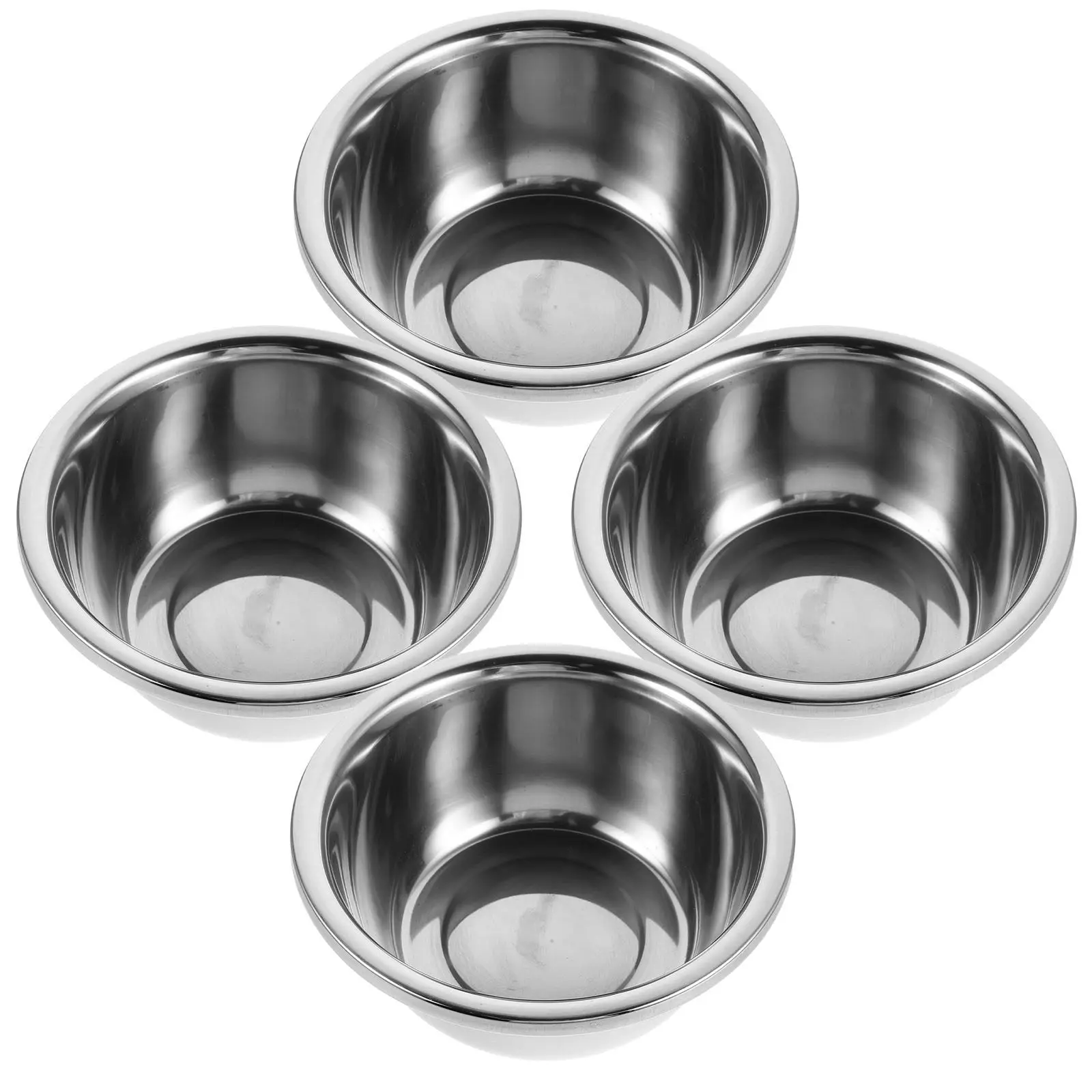 4Pcs Stainless Steel Mixing Bowls Heavy Duty Deep Kitchen Basins for Meal Prep Dough Mixing Salad Serving Vegetable Fruit