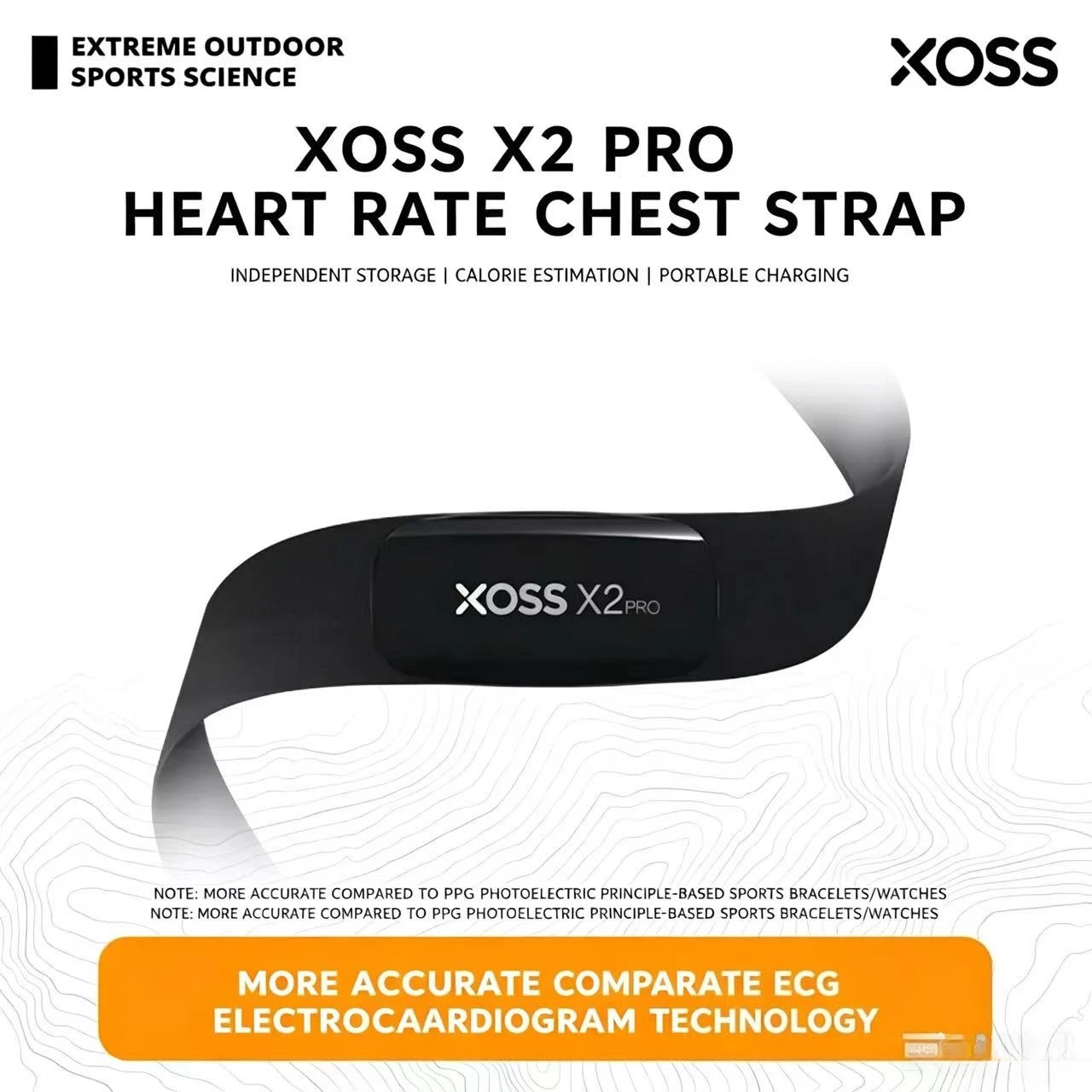 XOSS X2 Chest Strap Heart Sensor HRM Monitor Bluetooth ANT+ Wireless Smart Bicycle Sensor Health Fitness for Cycling, Running image 5