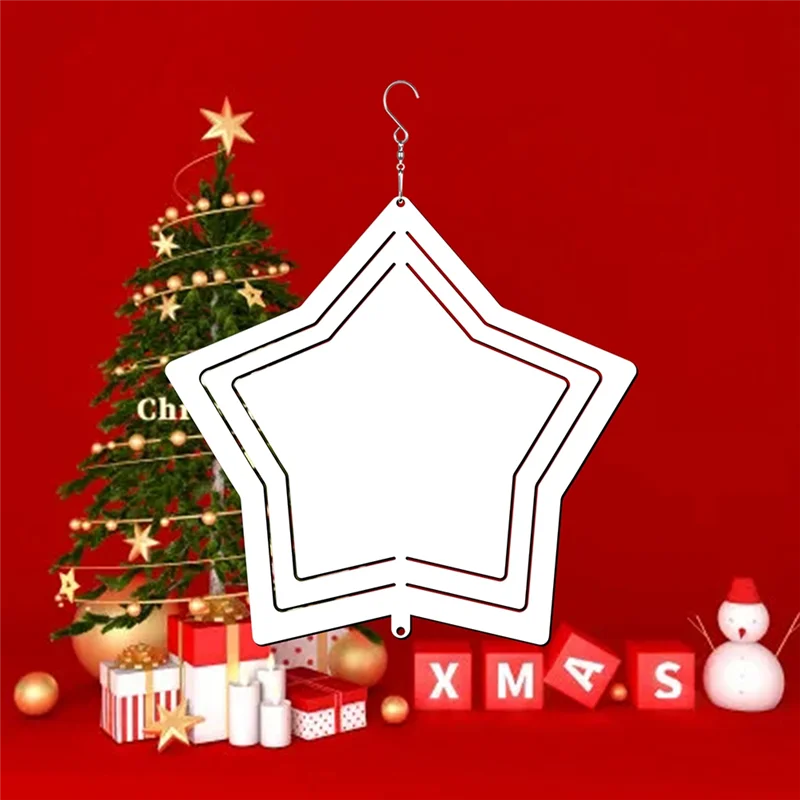 A79I 6 حزمة 8 بوصة التسامي الرياح المغازل الفراغات معلقة الرياح المغازل لعيد الميلاد حديقة الديكور #3