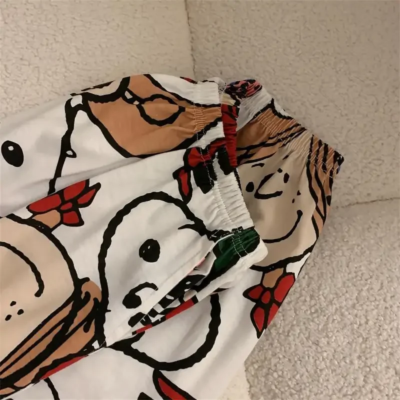 Kawaii Snoopy Пижамы Японский Kawaii Комплект домашней одежды Шорты с короткими рукавами Комплект аниме Милая девушка Подарок на день рождения для друга