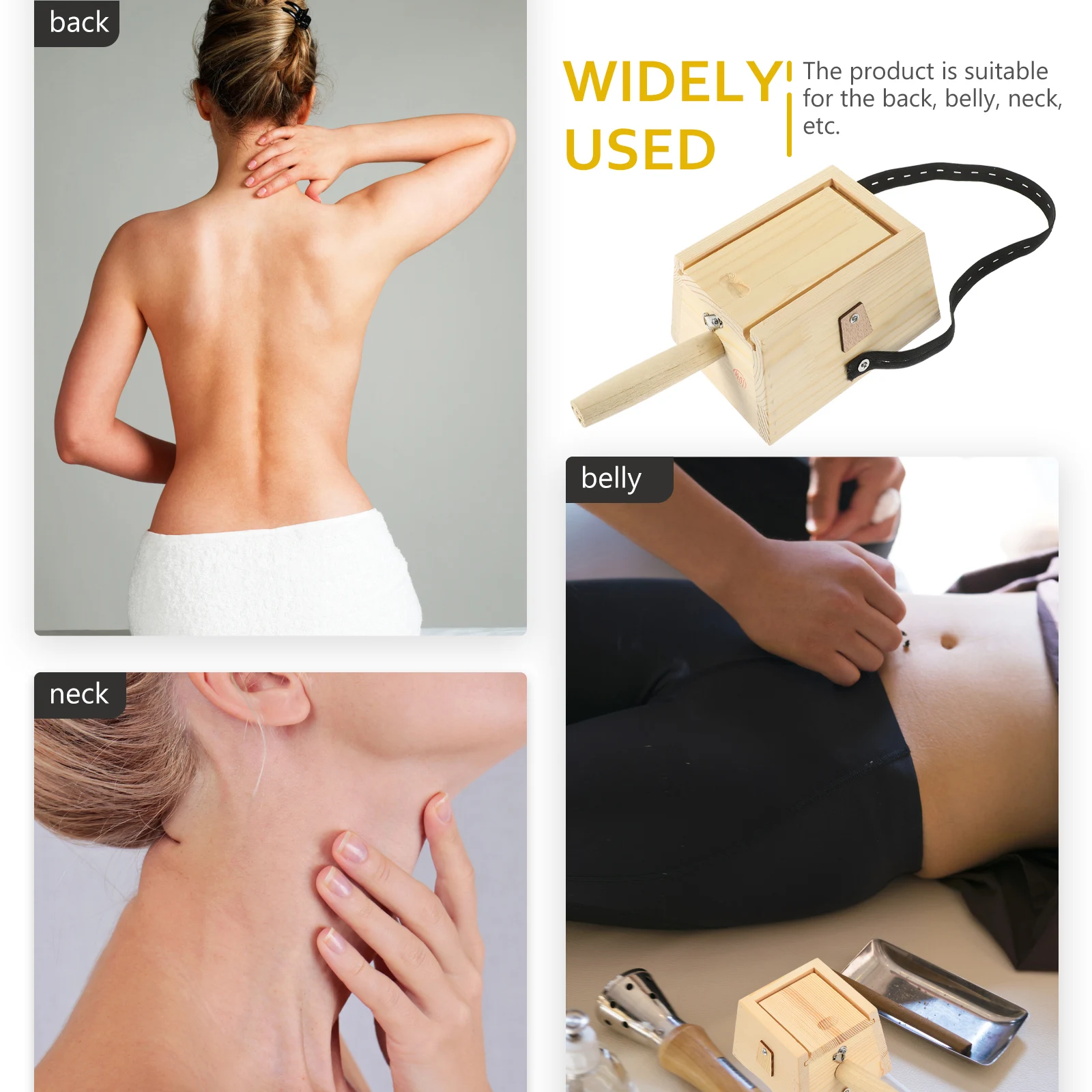 

1 Set Moxibustion Box Anti-Scald Body Massager Wooden Moxa Burner Container For Neck Back Belly Massage Stick Holder Therapy