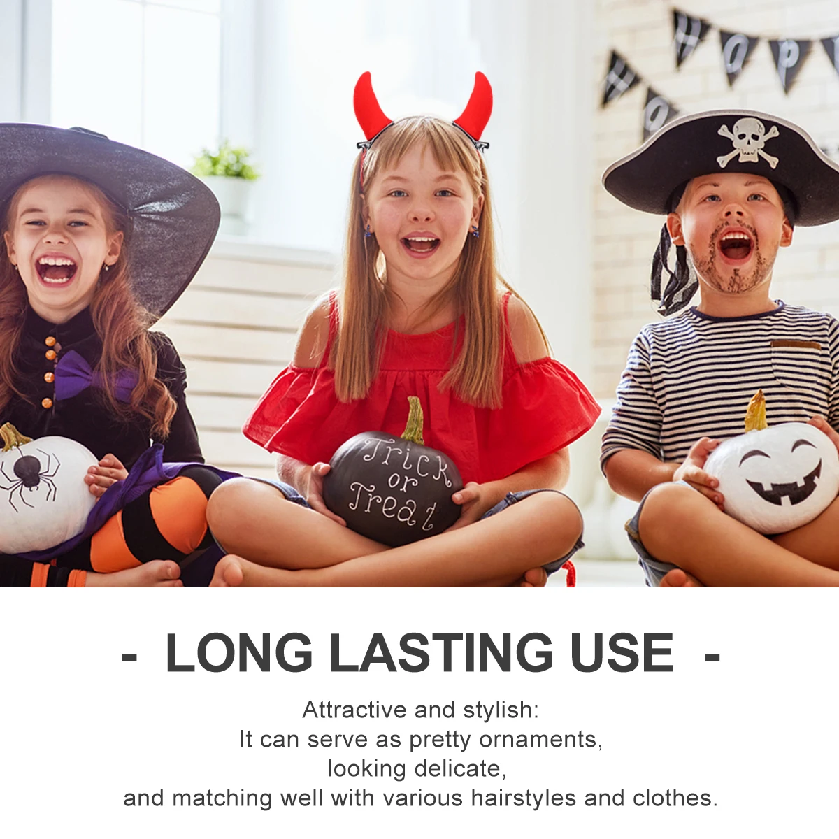 

8 Pcs Horn Hairpin Funny Headwear Halloween Headband Cosplay Headdress Clips Barrettes