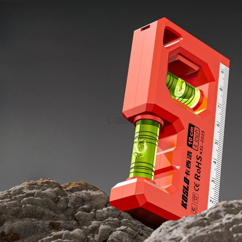 

Magnetic Portable Level Ruler Thickened ABS Shell Slope Gauge with Horizontal Bubbles High Precision Household Measuring Tools