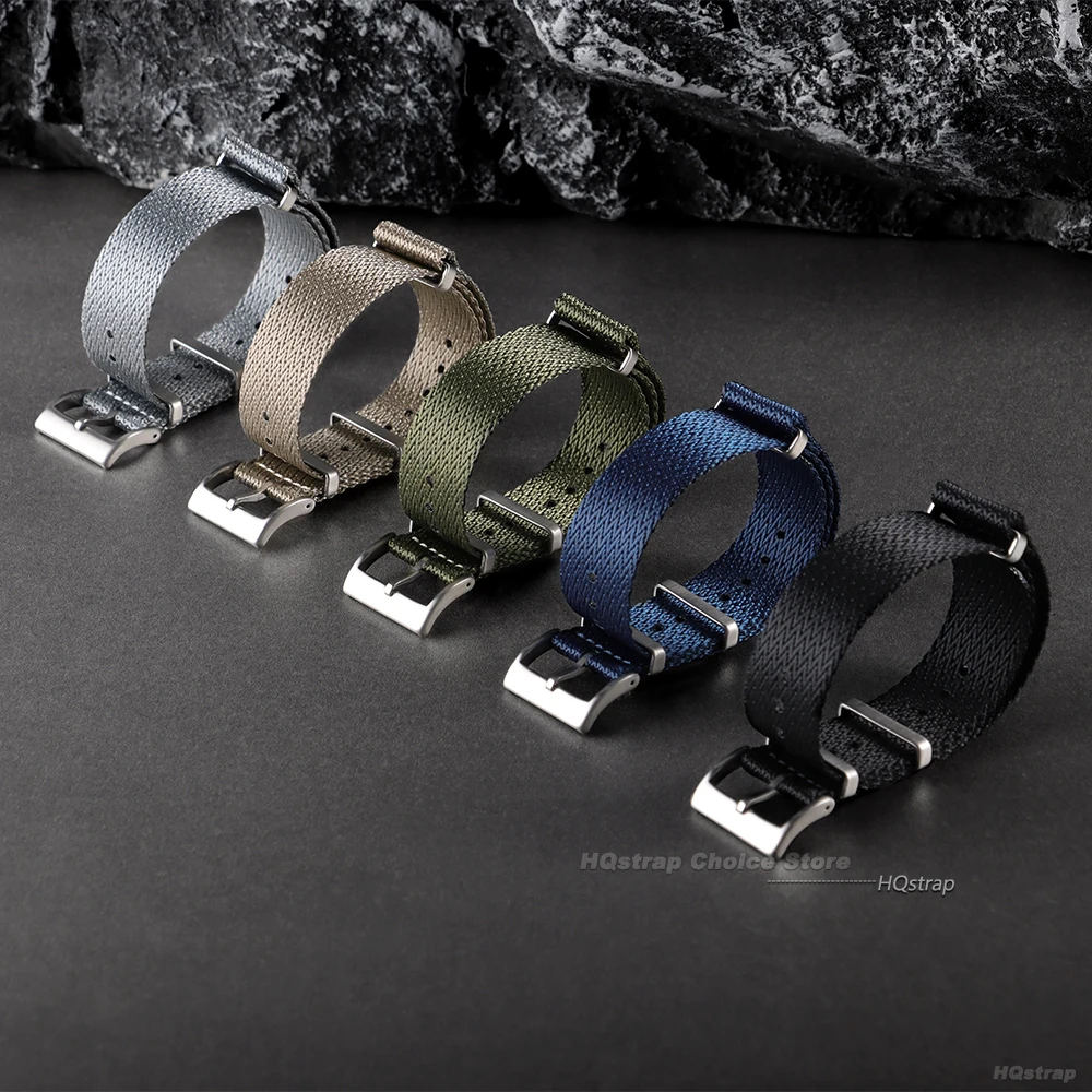 Ребристый нейлоновый ремешок для часов Seiko, тканевые ремешки для часов Omega, сменные браслеты для военных часов 18 мм, 20 мм, 22 мм, аксессуары для часов