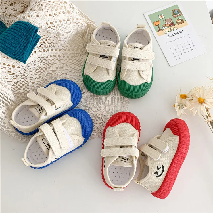 

Children's Canvas Shoes 2022 Spring New Soft Sole Shoes Biscuit Shoes Boys Shoes Kindergarten Girls Baby White Shoes