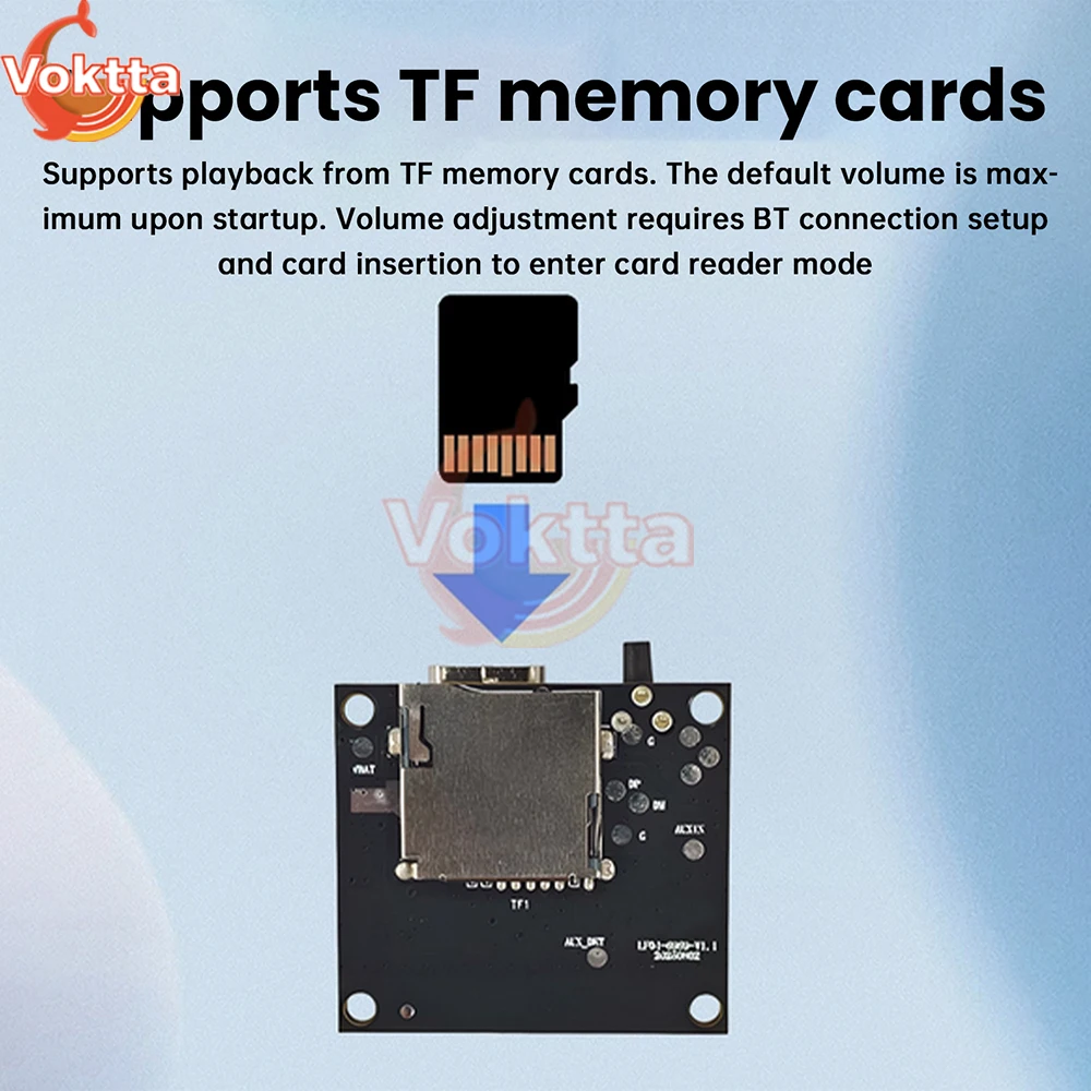 DC5V 3 واط وحدة مضخم صوت بلوتوث ضبط قابل للتعديل بلوتوث مكبر كهربائي نوع C واجهة يدعم تشغيل بطاقة الذاكرة TF