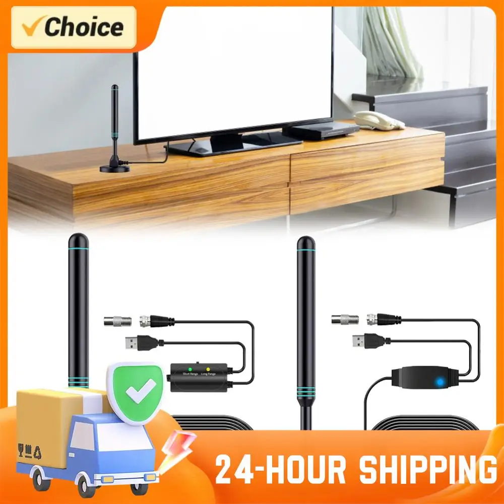 

Цифровая ТВ-антенна 4K/1080P HD с усилителем, высокочувствительная HDTV-антенна, цифровая HD-антенна с усилителем для VHF/UHF, прием до 480+ миль