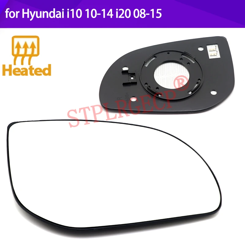 Stplrgecp Car Passenger Driver Side Left or Right Door Side Heated Wing Mirror Glass Lens for Hyundai I10 PA 10-14 I20 PB 08-15