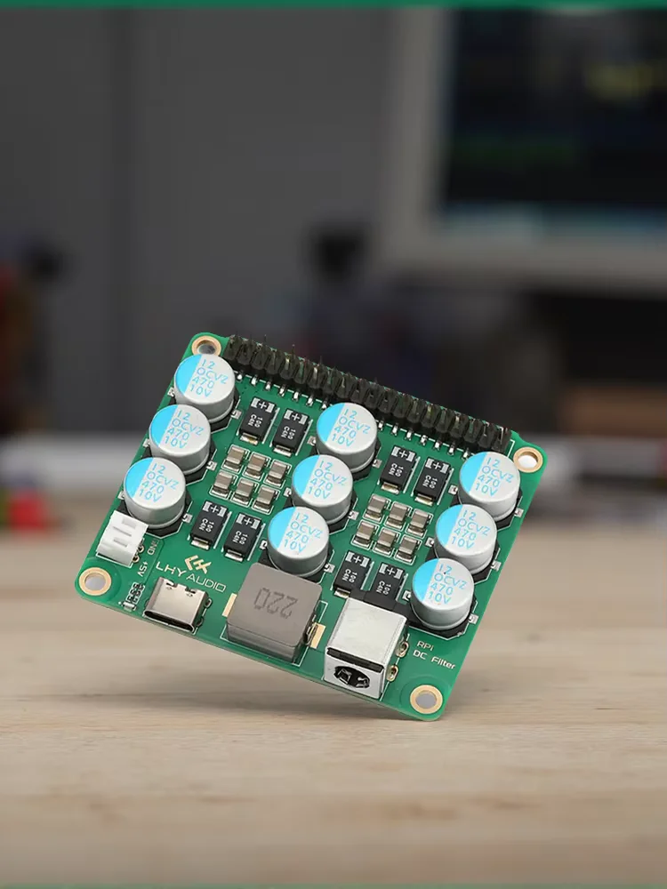 Raspberry Pi Pi4/5 DC Power Filter Purifier Filter Noise Reduction Upgrade Expansion Module Board HiFi Audio