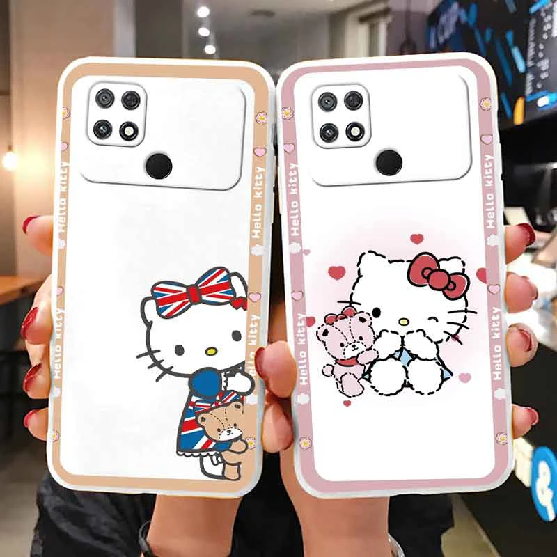 Cartoon Cute Phone Case For Xiaomi Poco C40 pococ40 Girl Anti-drop Cinnamoroll Kuromi Hello Kitty Silicone Shockproof TPU Cover