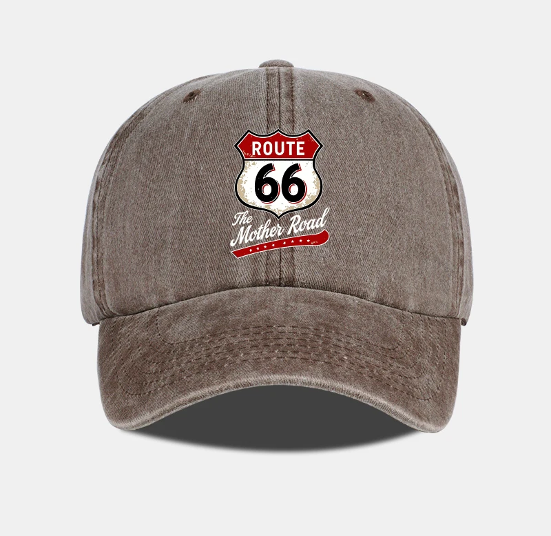 Vintage Route 66 „The Mother Road“-Baseballkappe mit Aufdruck, verstellbar, Unisex, Biker-Reise-Sonnenhut – Detail 6