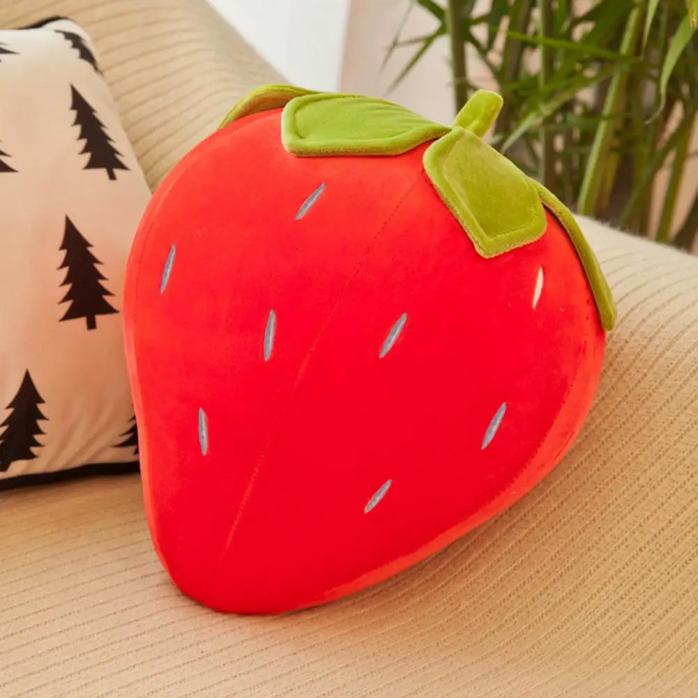 Strawberry Pillow Lovely Cute Strawberry Stuffed Pillow Simulation Strawberry Plush Toy Pillow Doll Sofa Home Decor Cushion