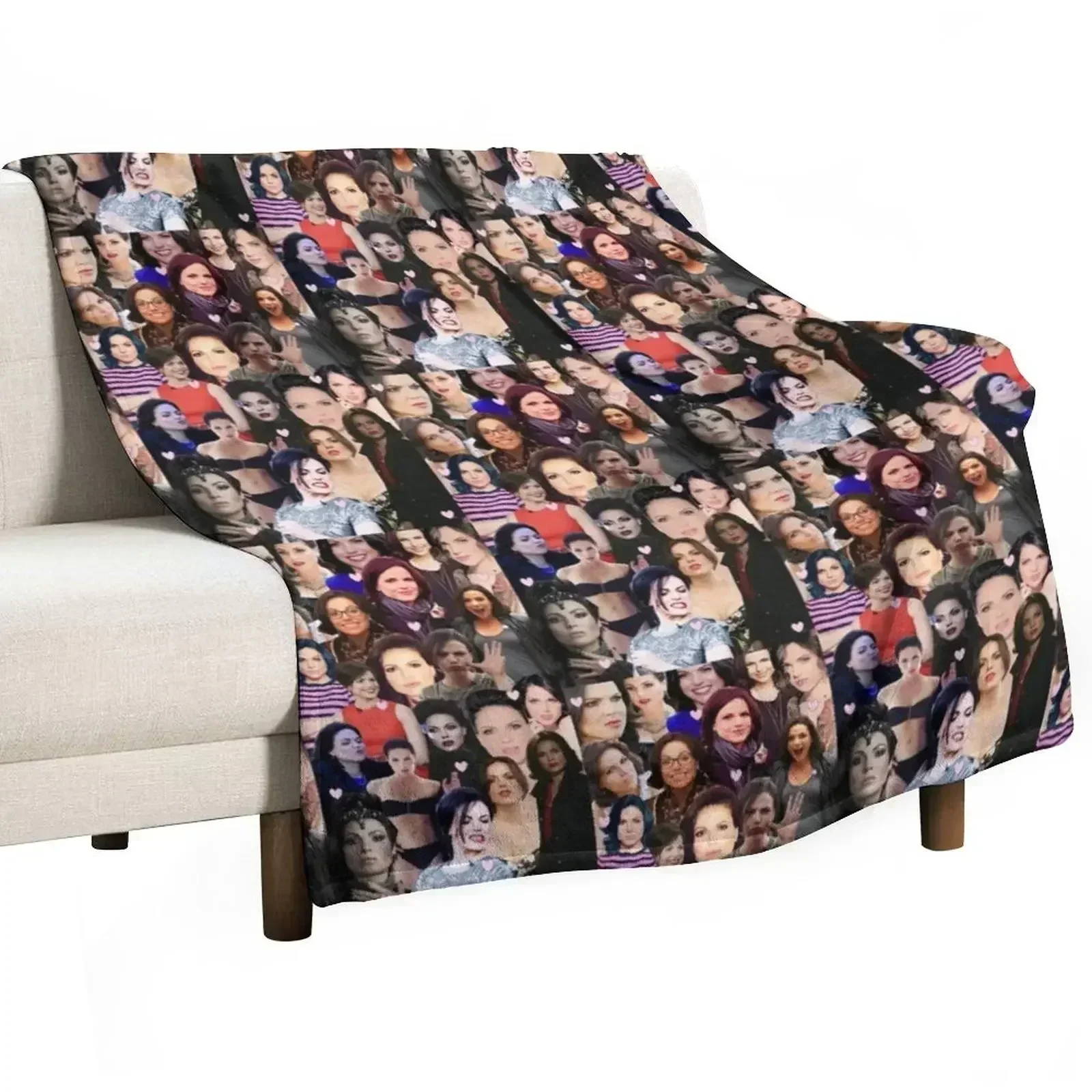 Lana Parrilla collage Throw Blanket Hairy Cute Sofa Throw Blankets