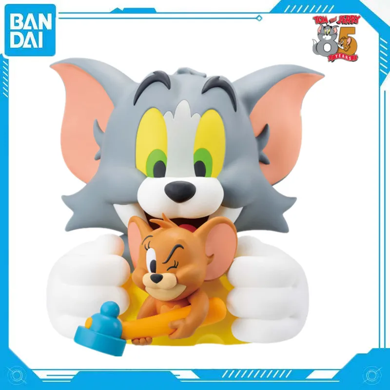 Genuine Bandai Anime Tom and Jerry Tom Jerry 85th Anniversary Series PVC 13Cm Figure Ornaments Toy Game Gift Model Collection