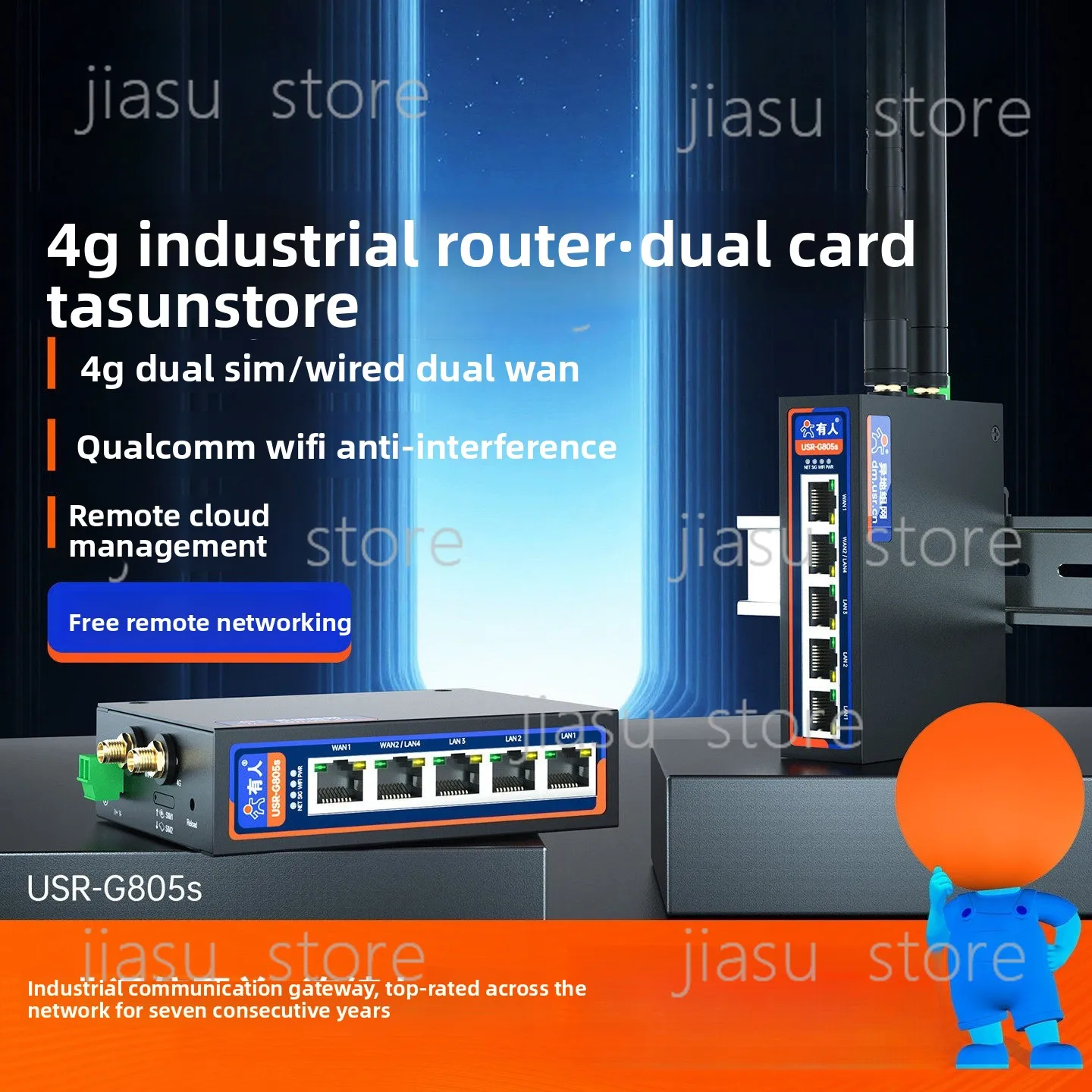 

Industrial-grade router dual card multi-network port remote networking wifi wireless sdwan dual wan port lte full Netcom