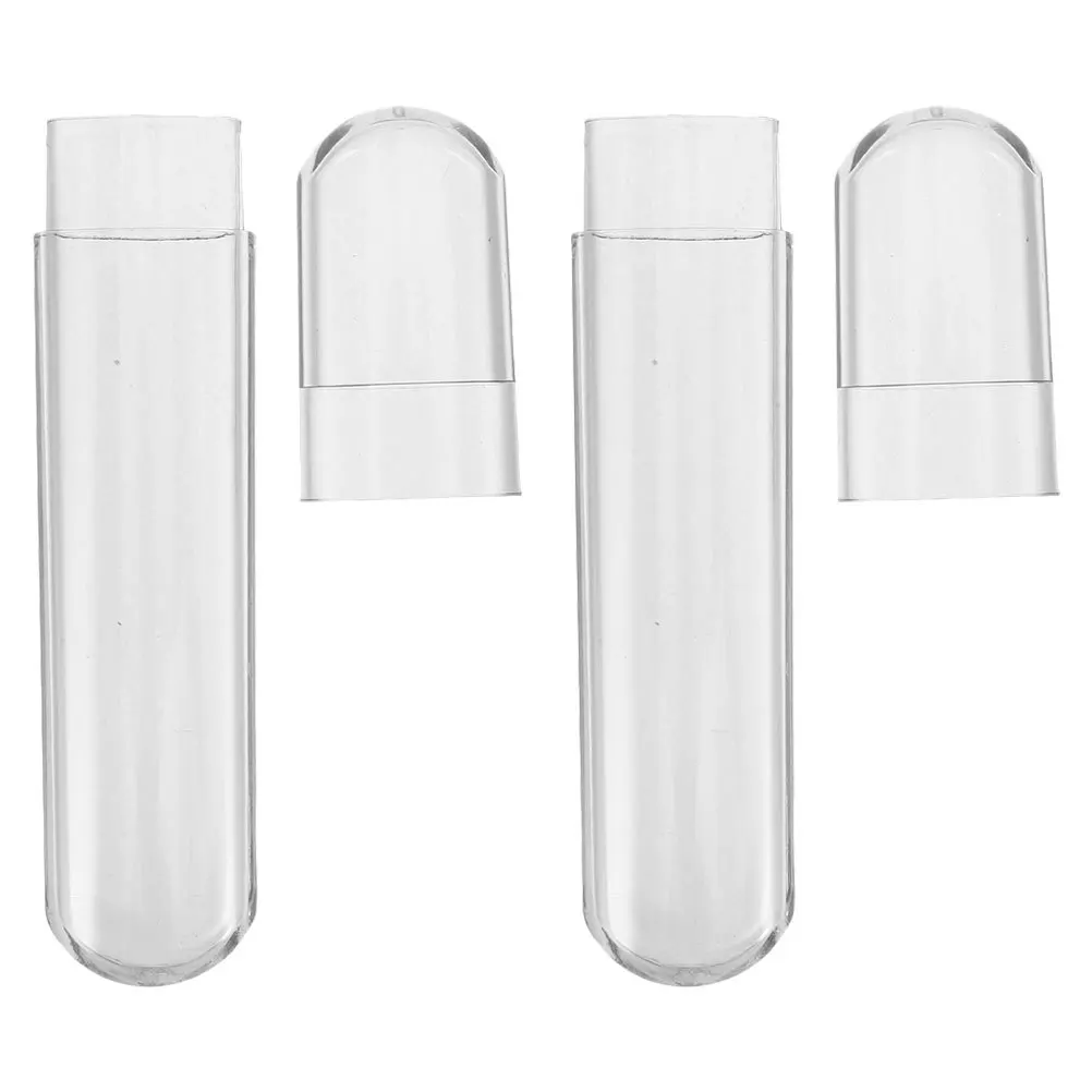 

2pcs Plastic Tweezer Holder Box Transparent Circular Storage Container For Eyelash Extensions Multi-Functional Lash Tool