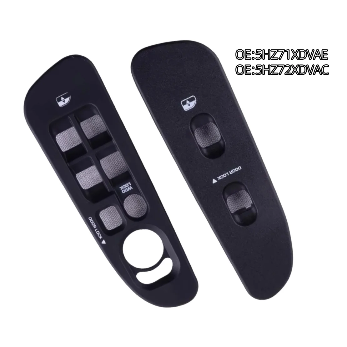 

For Dodge Ram 1500 2500 3500 LHD 5HZ72XDVAC 5HZ71XDVAE 1 Pair Car Black Front Window Switch Panel Bezel Fit 2002 2003 2004 200
