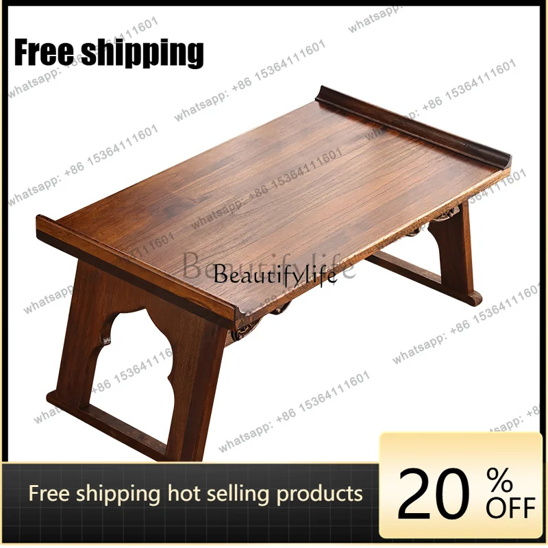 Factory Direct Chinese solid wood tatami small coffee table bay window table window sill foldable
