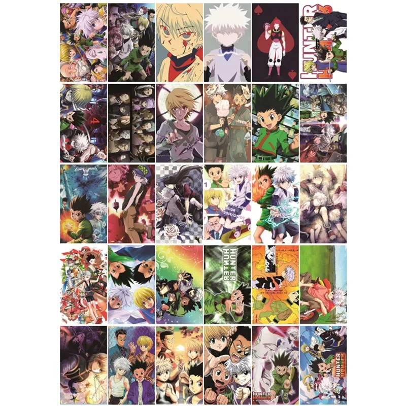 30 sztuk/pudło Hunter X Hunter Anime Lomo kartka pocztówkowa zabawka Gon Freecss Killua Zoldyck magiczna papierowa kolekcja zdjęć prezenty