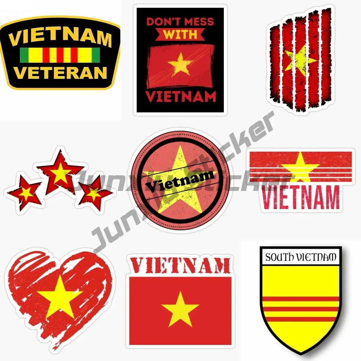 

Car Styling Vietnam Flag Map National Badge Car Sticker Silhouette for Bumper Helmet Laptop Waterproof Car Accessories