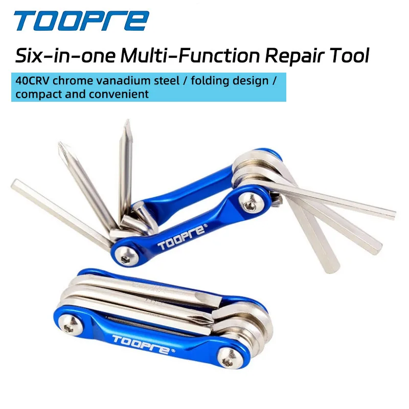 TOOPRE Portable Folding Inner Hexagonal Wrench Box Hexagonal Middle Hole Box Set Multi Functional Inner Hexagonal Tool