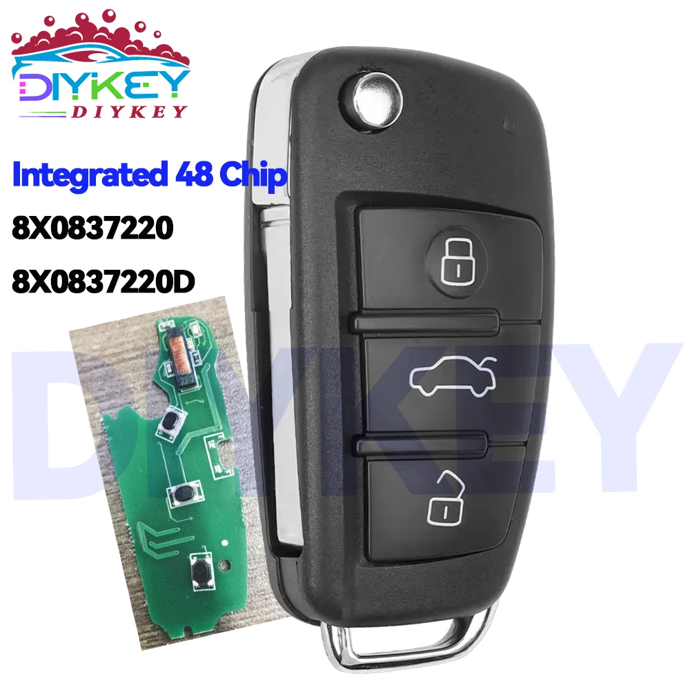

For Audi A1 S1 Q3 2011 2012 2013 2014 2015 2016 Integrated 48 Chip 8X0837220 8X0837220D Smart Key Remote 434MHz ASK 8P0837220D
